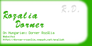 rozalia dorner business card
